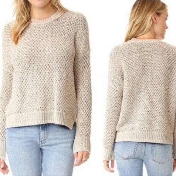 Madewell Sweaters - Sold 🤍Madewell French quarter pullover seed stitch sweater in oatmeal beige xs